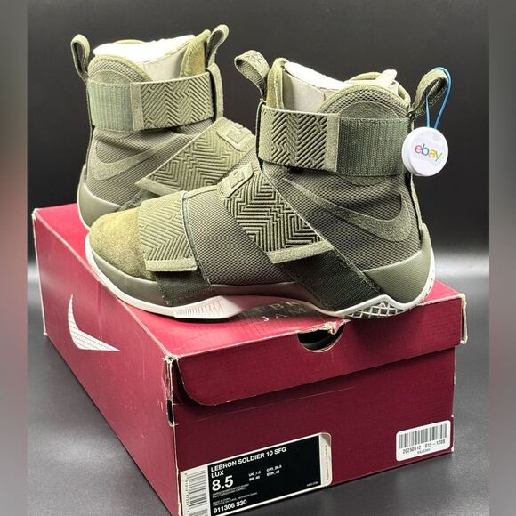 Nike LeBron Soldier 10 SFG LUX 'Cargo Khaki' - Picture 1 of 16